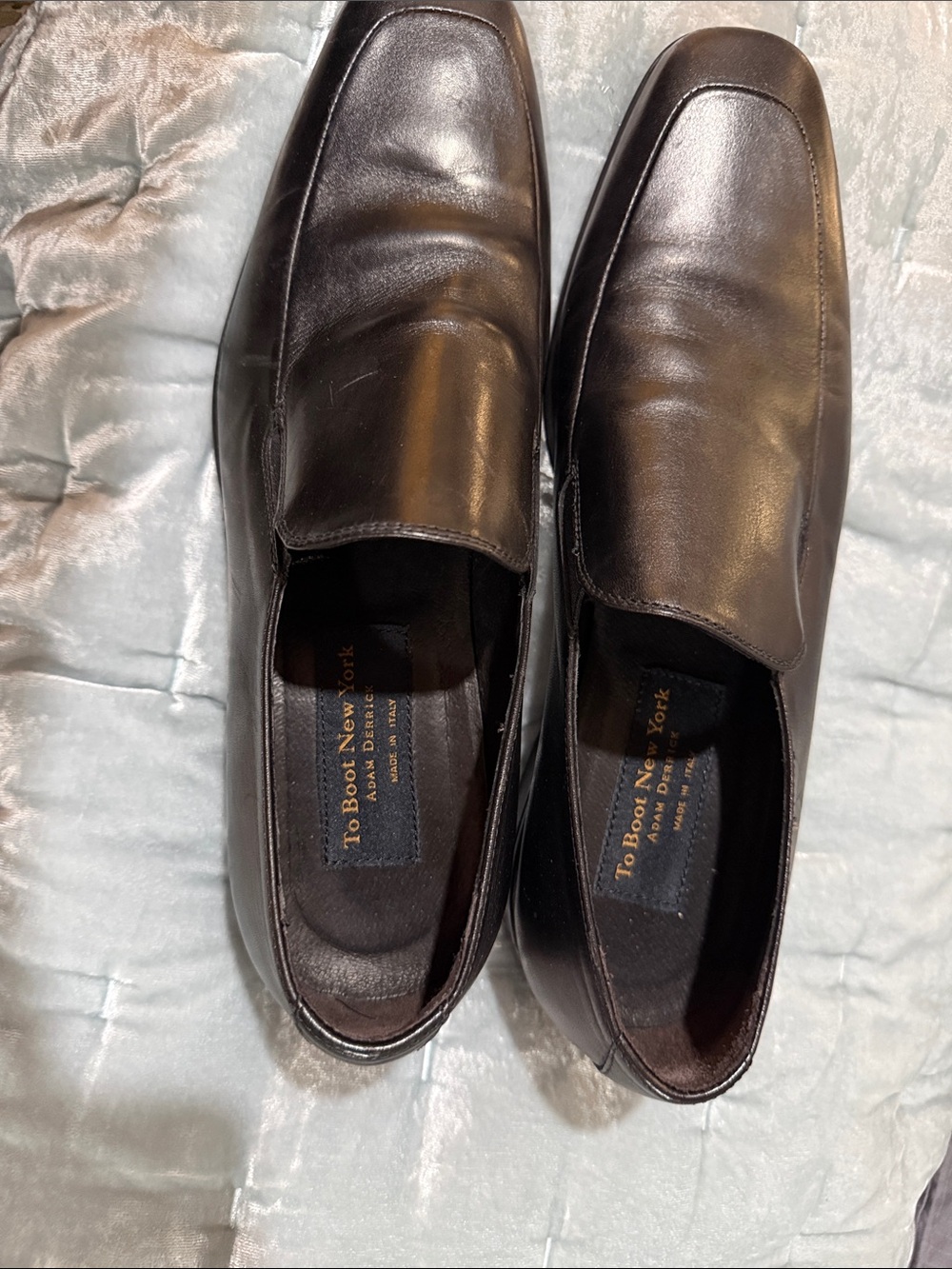To Boot Black Leather Slip-On Loafers